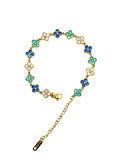 Bracelet trèfles tricolores