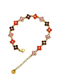 Bracelet trèfles tricolores