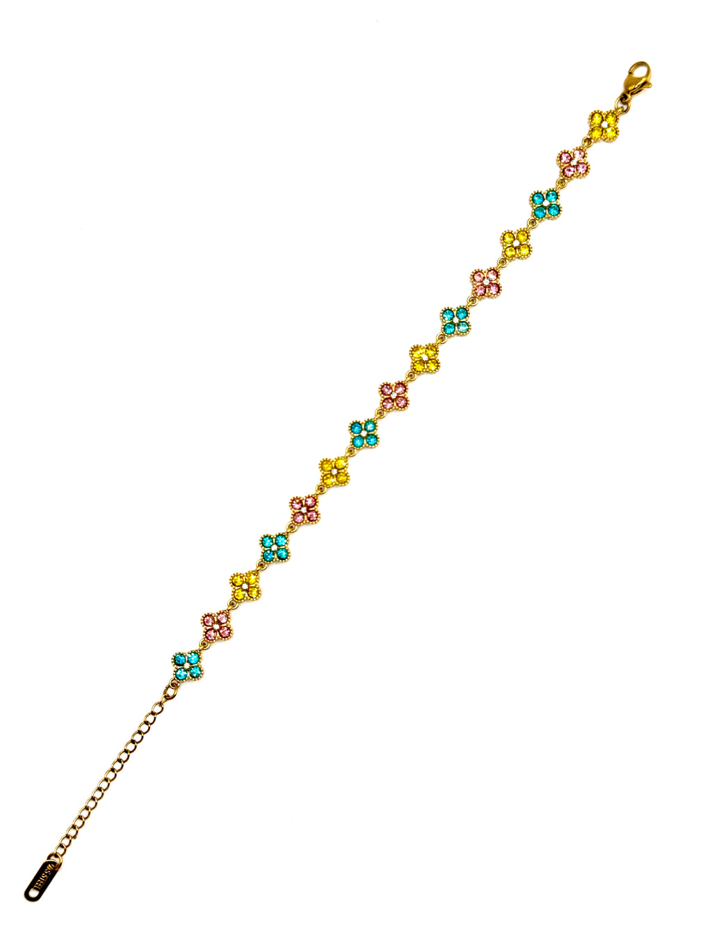 Bracelet trèfles tricolores