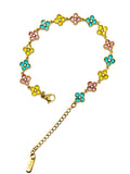 Bracelet trèfles tricolores