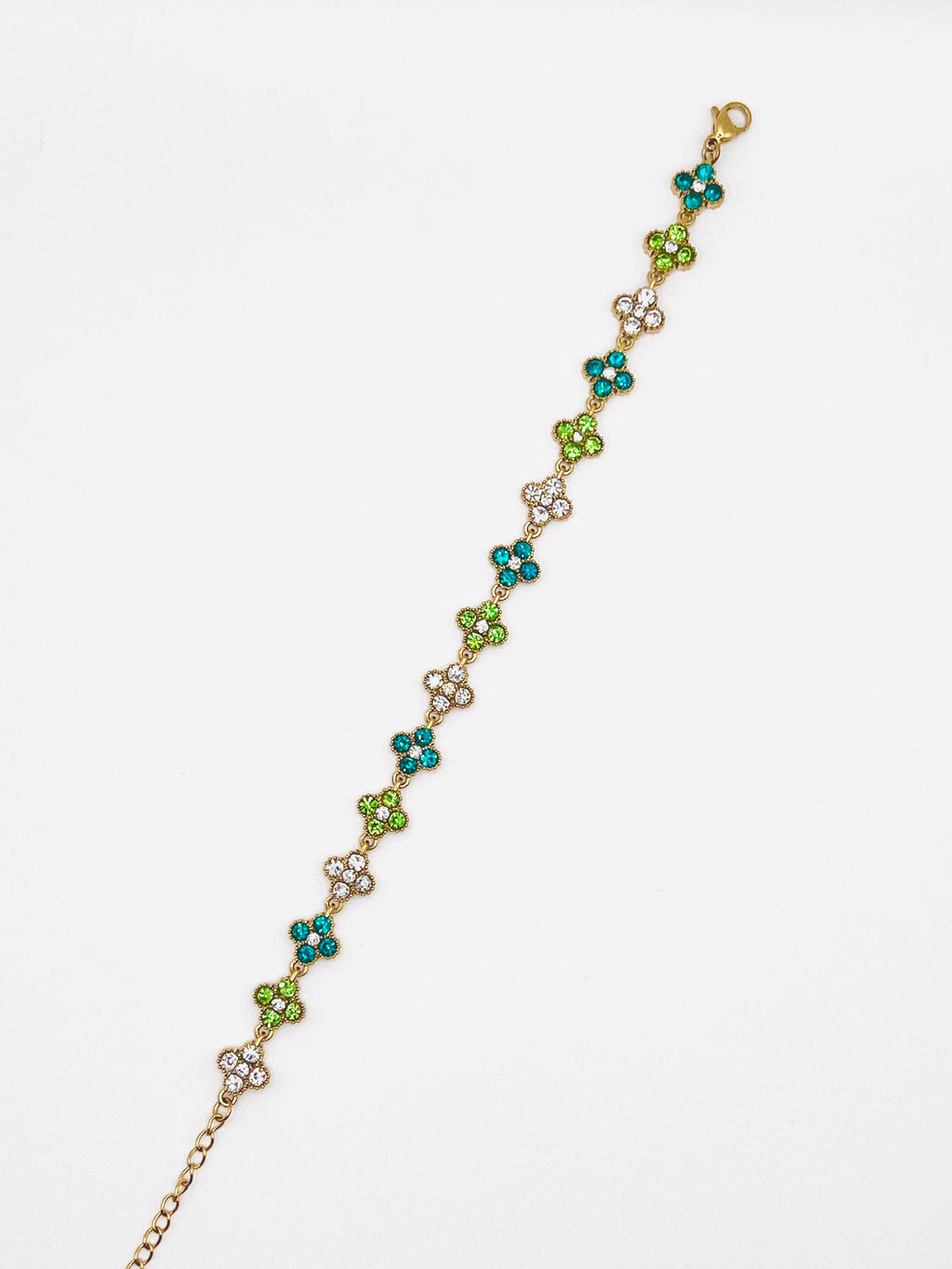 Bracelet trèfles tricolores