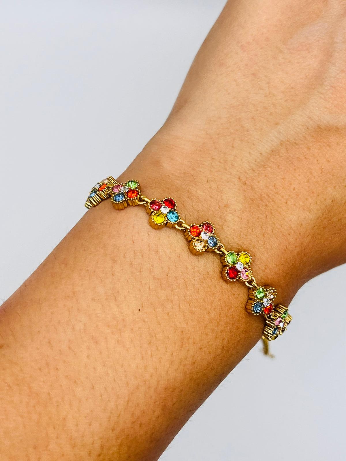 Bracelet trèfles multicolores